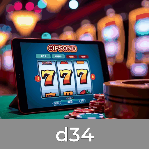 d34: Jogos de Slots - Jackpot Alto, Mesa - Estratégia Avançada, Live Dealer - Imersão Total